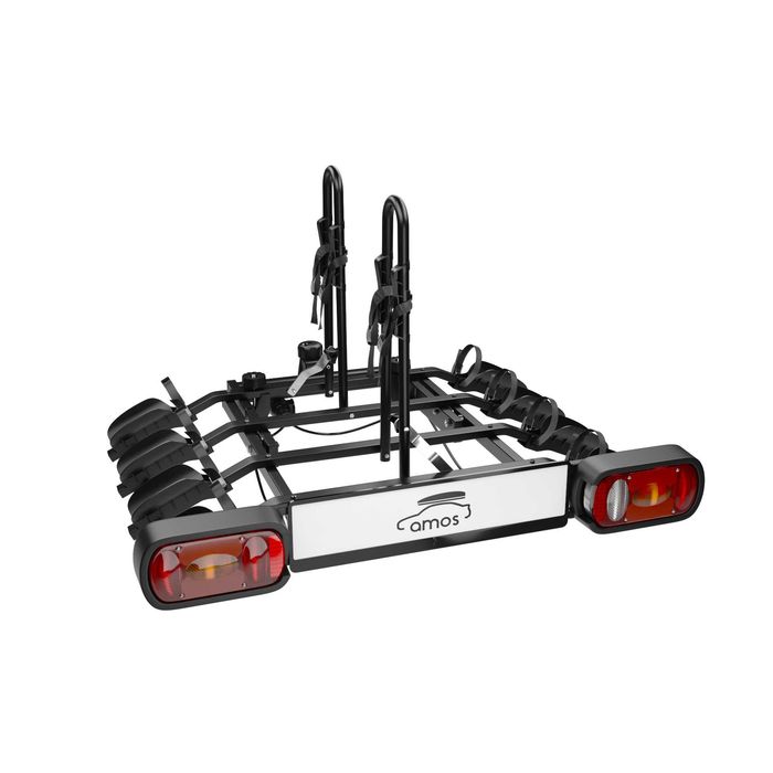 Bagażnik rowerowy platforma na hak Amos Tytan 4 Black uchylany na 4 rowery 75KG 13PIN