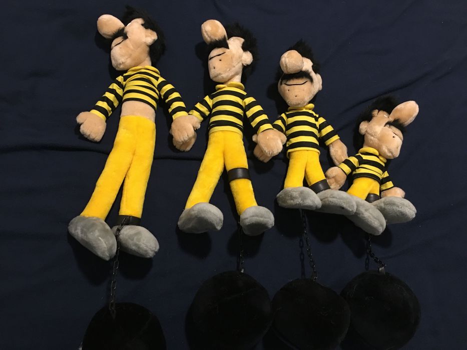 peluche os Irmão DALTON da banda desenhada Lucky Luke novos a estrear