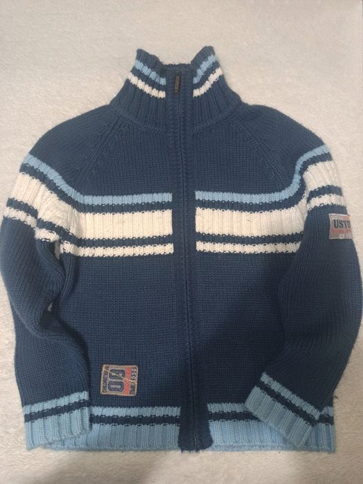 Sweter wełniany chłopięcy rozm ok. 128/134 na 8/9 lat