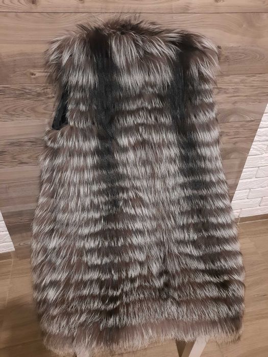 Шуба трансформер чорнобурка, безрукавка