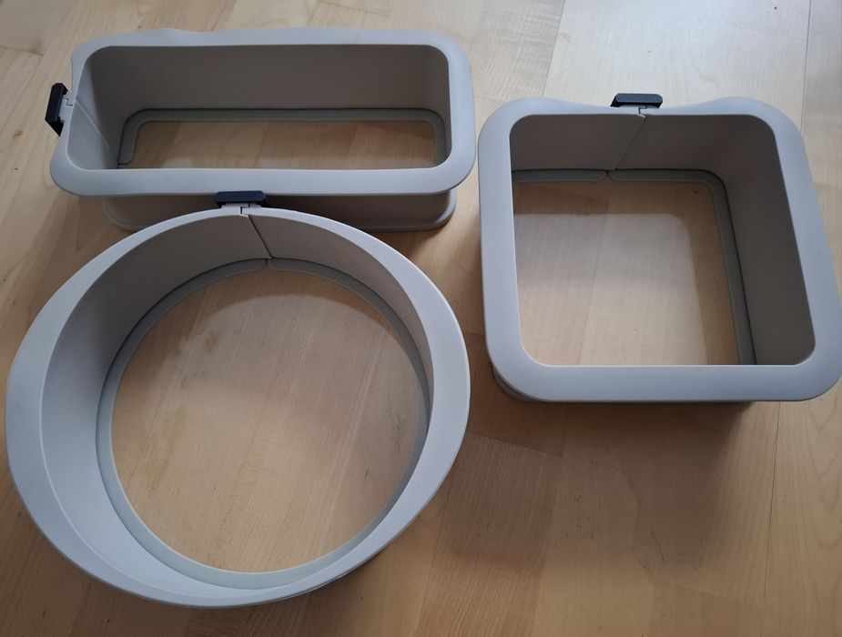 Duka Kisel: 3 formy silikonowe: keksówka, tortownica, kwadratowa