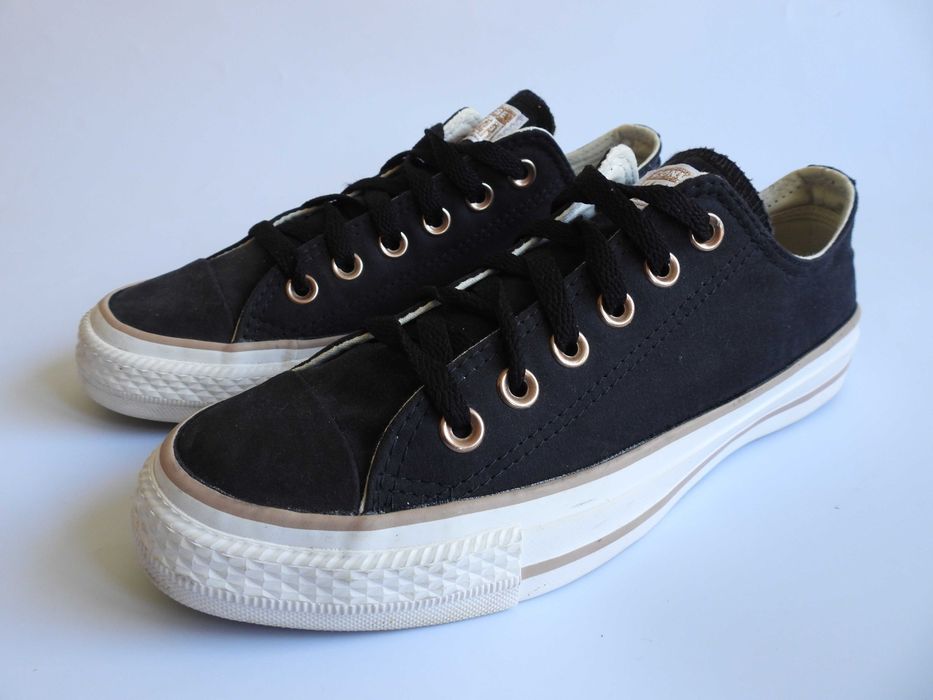 Converse All Star czarno złote trampki 37,5
