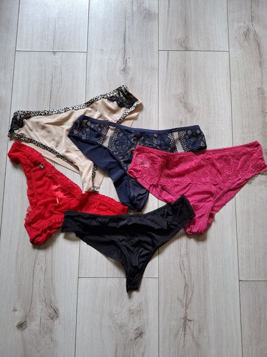 9 par majtek brazyliany stringi L nieużywane kolorowe Kinga Nipplex Obsessive