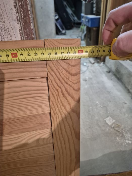 Drewniane lamelowe fronty do szafek