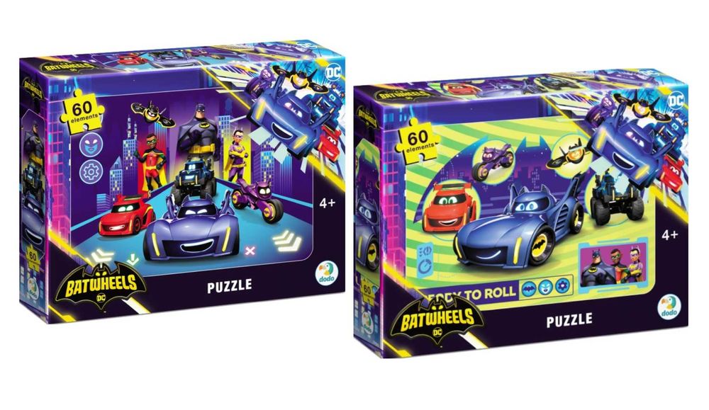 Пазли Dodo Batwheels (Бетмен, Бетколес, Бетмобіль) 60шт, від 4 років