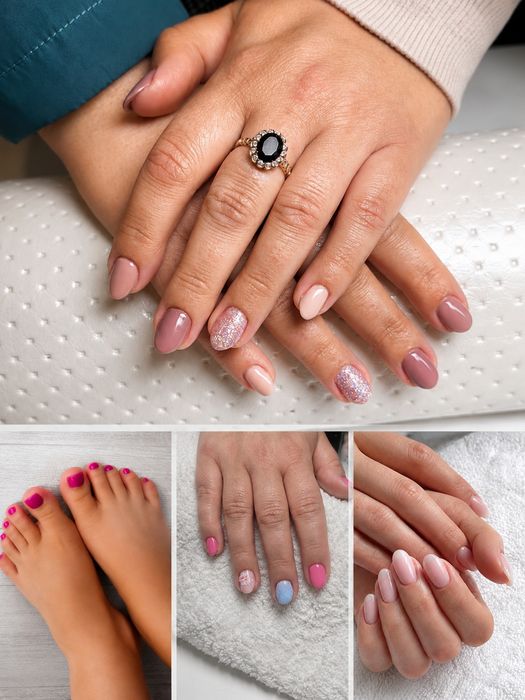Pedicure. Hybryda.Przedłużanie
