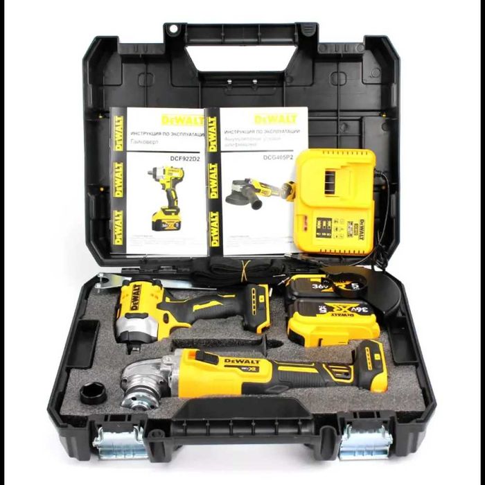 Набір 2в1 DeWalt 36V (Гайковерт DCF922D2T + Болгарка DCG405P2) Арт.881