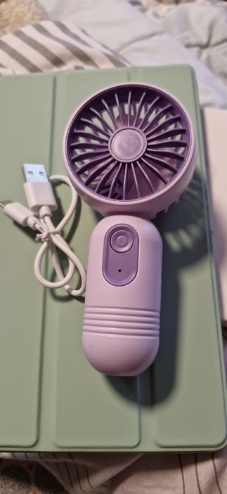 Вентилятор ручной портативный 3 скорости аккумуляторный