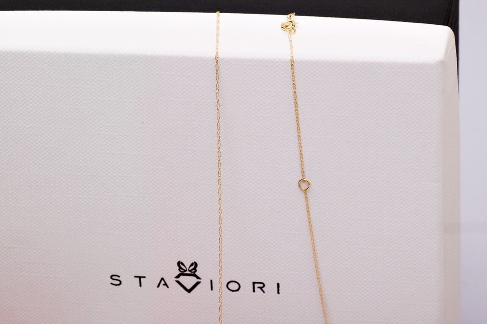 Złoty naszyjnik Staviori z diamentem