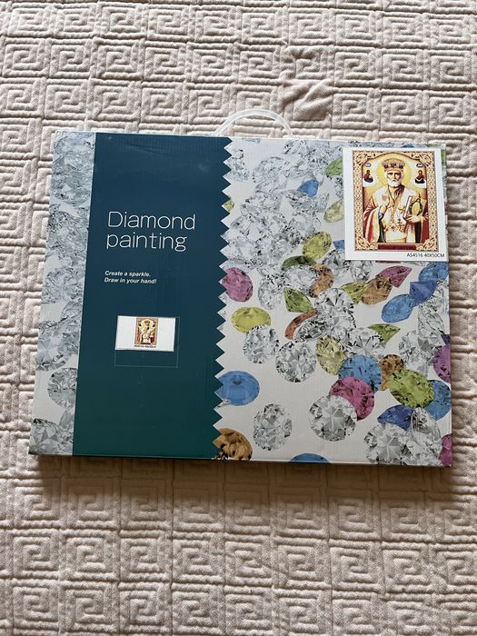 Алмазна мозаїка 40х50 «Святий Миколай» - нова, у комплекті