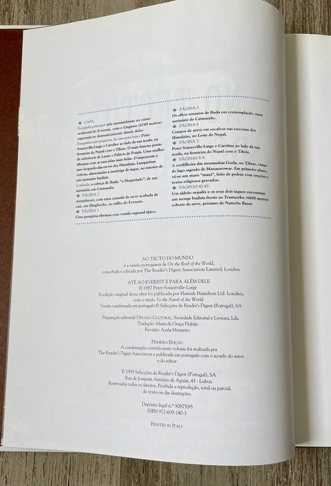 Livro: "No tecto do Mundo"