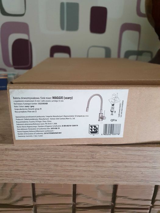 Bateria zlewozmywaka szara Maggie
