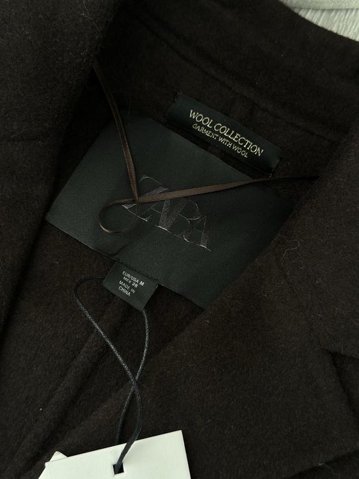 Піджак жакет пальто укорочене вовняне Zara