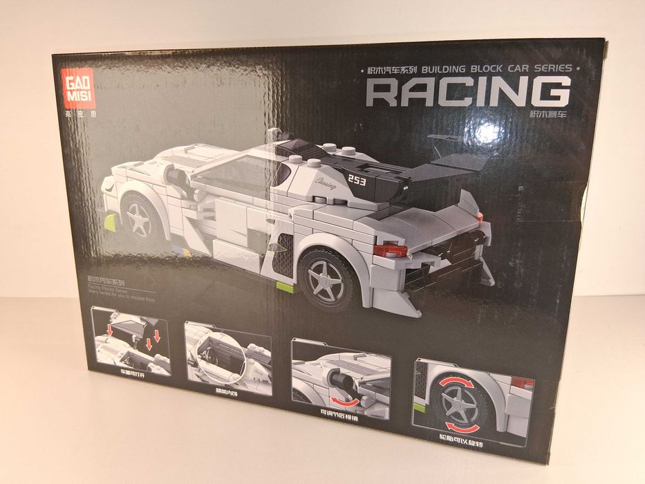 Z078 Klocki Samochód Koenigsegg Biały w Stylu LEGO Speed Champions