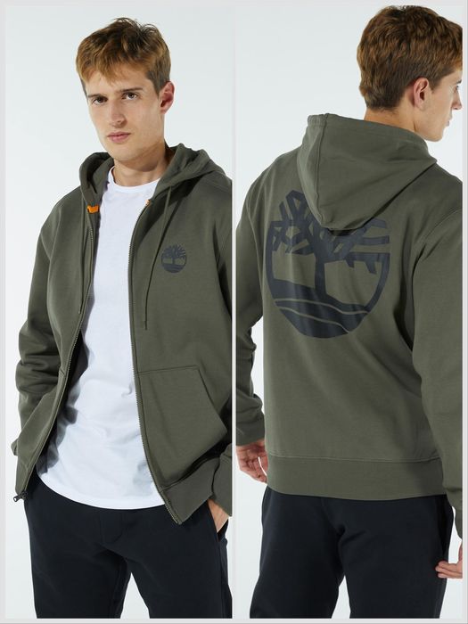 Bluza Timberland rozpinana z kapturem YC Core Tree Logo olive L