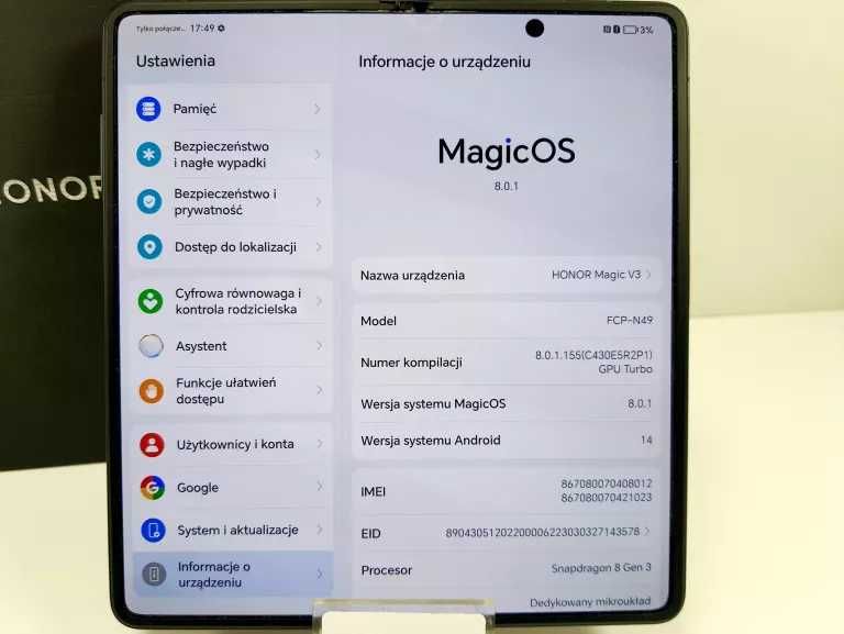 Telefon Honor Magic V3 12/512 Gb