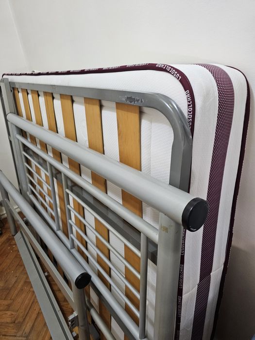 Cama em ferro + colchão 183x133