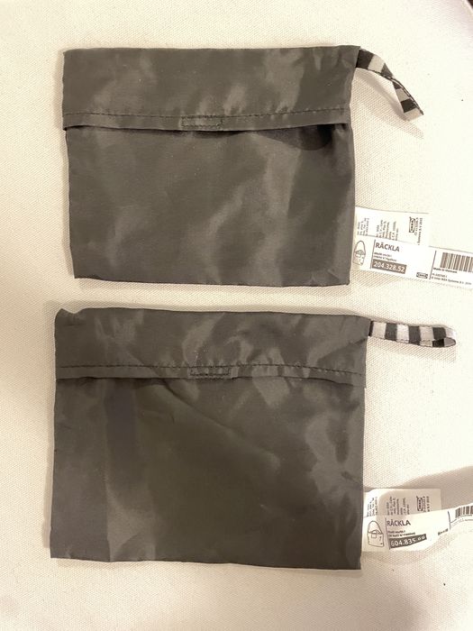 2 czarne saszetki Ikea Rackla