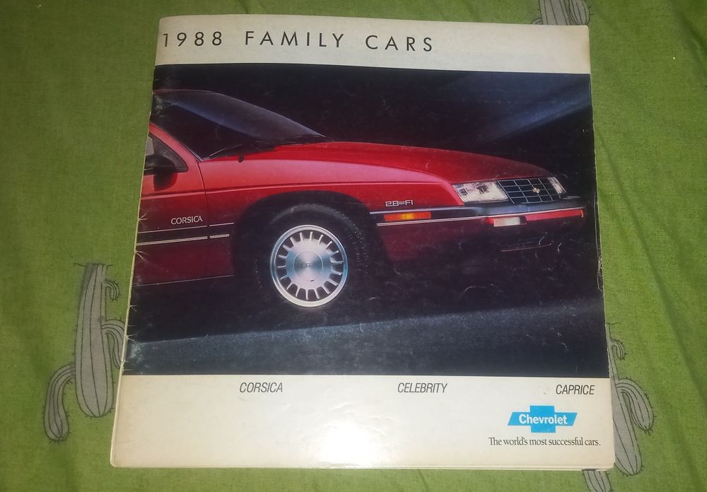 брошура продажу Chevrolet Corsica 1988 року випуску, Chevy 88 року вип