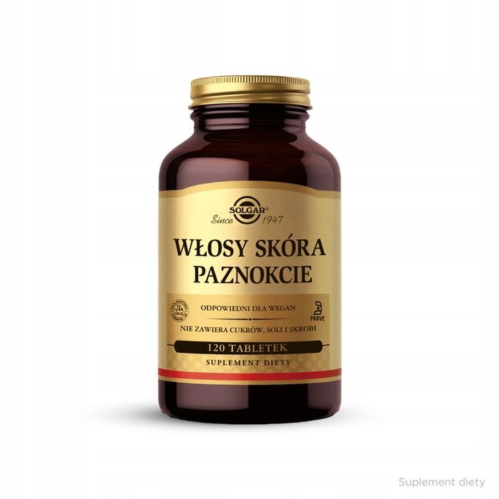 suplement diety solgar włosy skóra paznokcie 120 tabletek x3
