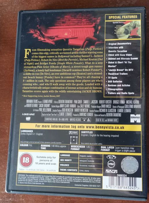 Filme DVD Jackie Brown Edição Colecionador Quentin Tarantino