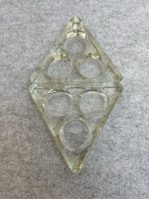 2x Castiçais Porta-Velas Lamparina em Vidro Grosso