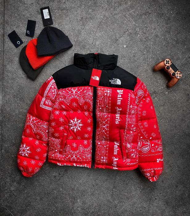 Червона куртка зима пухвок ТНФ The North Face  красна