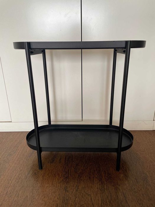 OLIVBLAD Floreira, interior/exterior preto, 56 cm