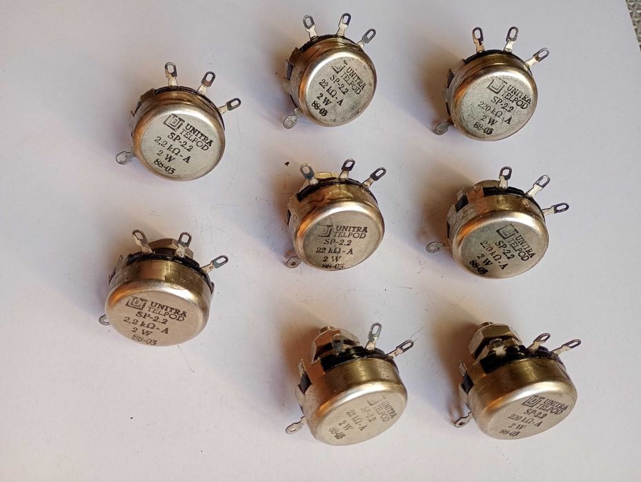 Potencjometr obrot. Unitra Telpod-220kOhm, 22kOhm,2,2kOhm 2W