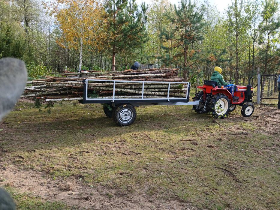 Przyczepa do traktora 1 i 2 osie . Traktorek Yanmar