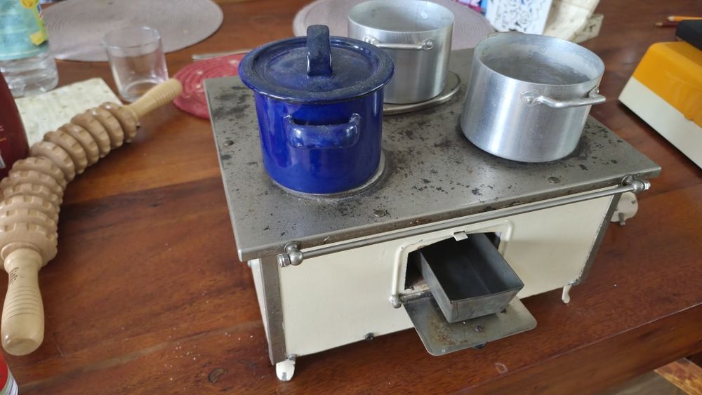 Stare zabawka dla dzieci kuchenka elektryczna vintage PRL