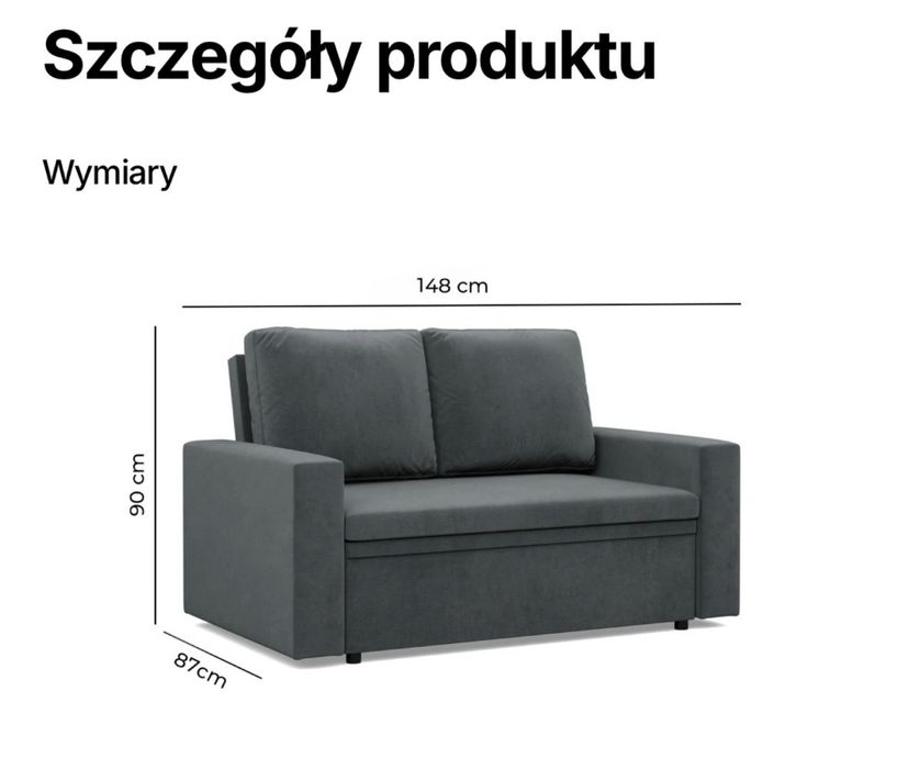Rozkładana kanapa z funkcją spania – stan bardzo dobry | Płock
