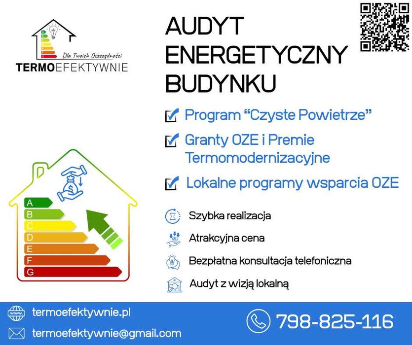 Audyty energetyczne Czyste Powietrze, Świadectwa energ., Termowizja ( Andrychów Wadowice Kęty Wieprz Czaniec Nowa Wieś Bulowice Inwałd Klecza Nidek )