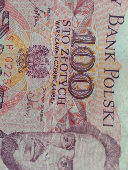 Banknot 1988 i 1986r 100 zł