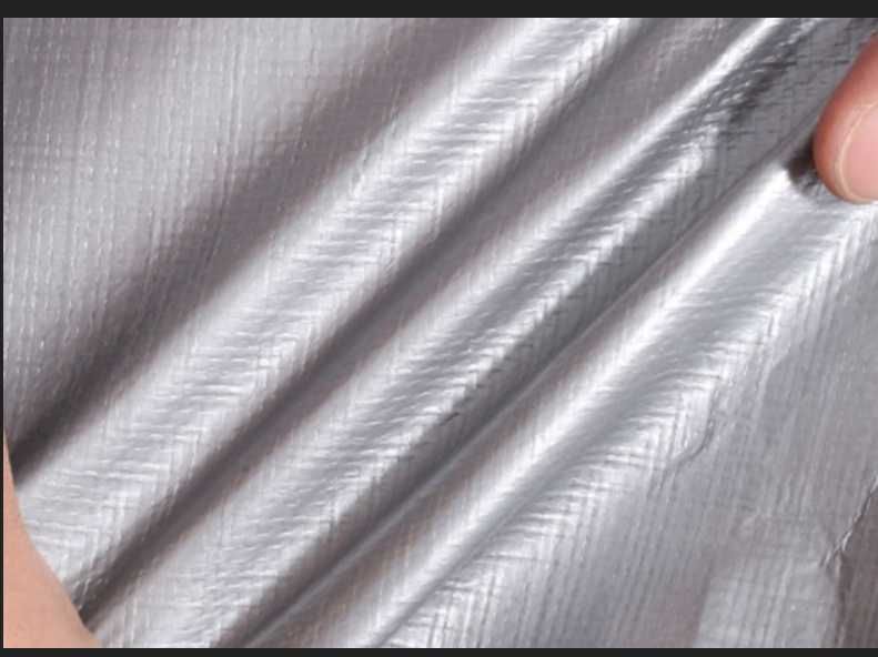 Plandeka gruba 6 x 10 m srebrna