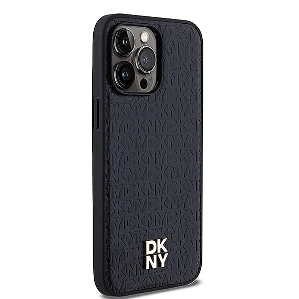 Etui DKNY Leather Monogram Pattern Metal Logo MagSafe na iPhone 14 Pro