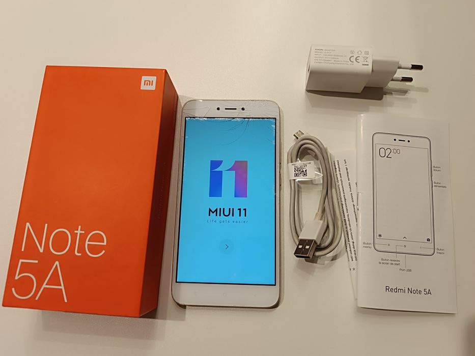 Telefon Xiaomi Redmi Note 5A 2GB/16GB MDG6 działa zbita szybka