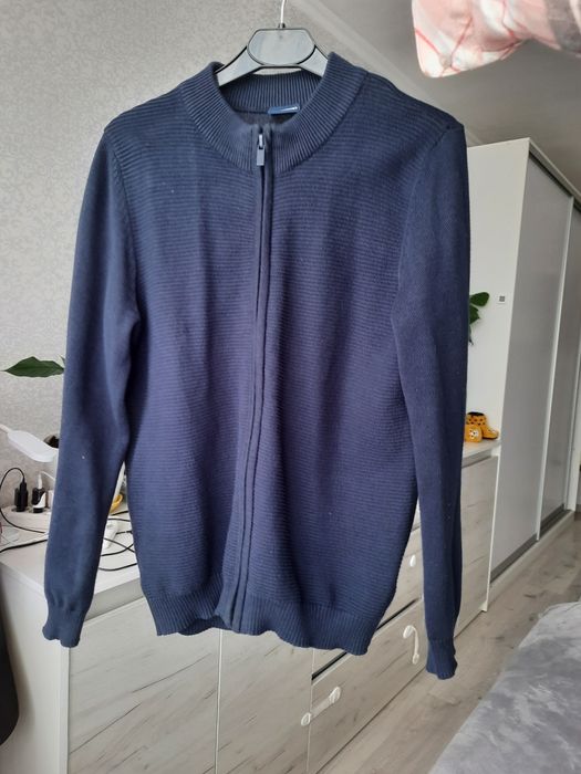 Кофта джемпер в школу на замке синяя фирмы LC WAIKIKI 128-134р.