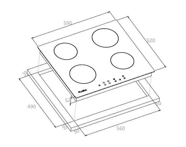 Placa de Vitrocerâmica FLAMA 9035FL usada