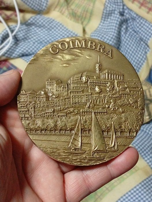 Medalha Grossa Metal Coimbra expovita 99 capital da Saude