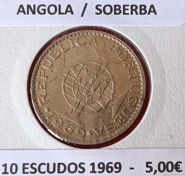 Moeda Portuguesa de 10 Escudos  da Ex Colónia de Angola (NÍQUEL)