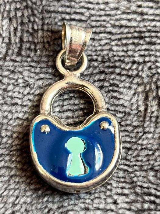 Кулон - 2,72 г Серебро 925 (Италия) - Двусторонний цветная эмаль