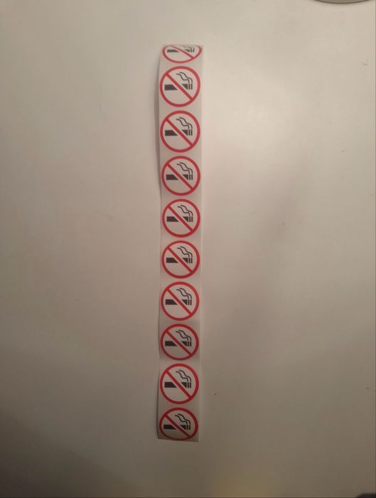 Naklejki zakaz palenia. 10 sztuk