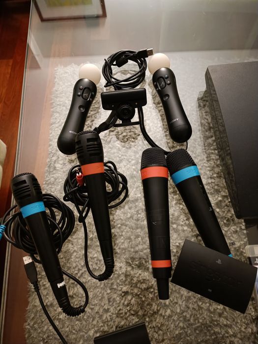 Ps3 + comandos PS Move + 4 microfones + 5 comandos64586274286978121