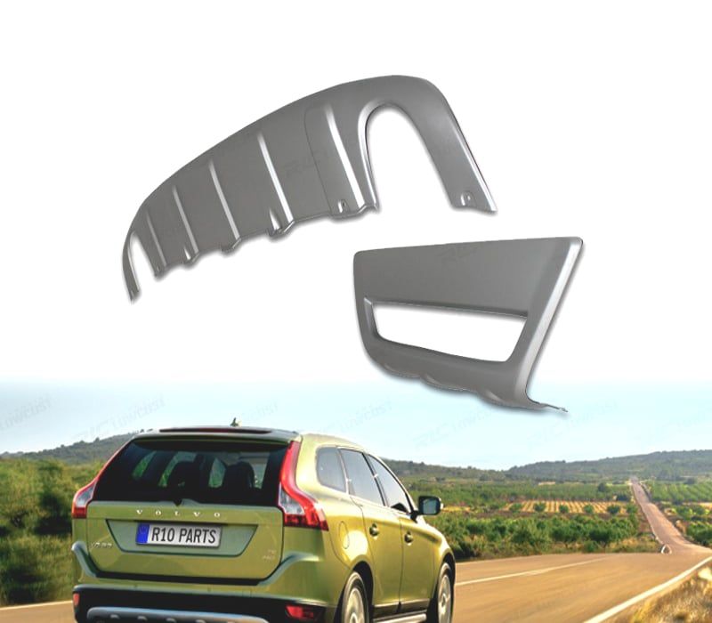 SPOILER FRONTAL DIFUSOR TRASEIRO PARA-CHOQUES VOLVO XC60 08-14 LOOK R-DESIGN