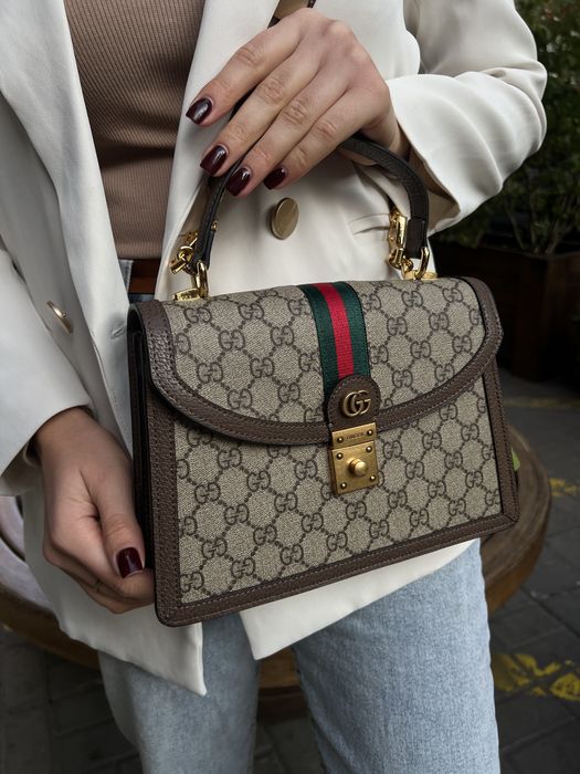 Сумка Gucci Canvas Ophidia series Brown