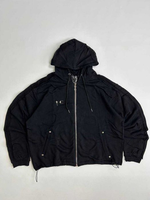 00s【archive】 sheep leather hoodie BLACK A.PRESSE Mouton ZIP leather Hoodie 25SAP-01-02H (25SAP-01-02H) | A