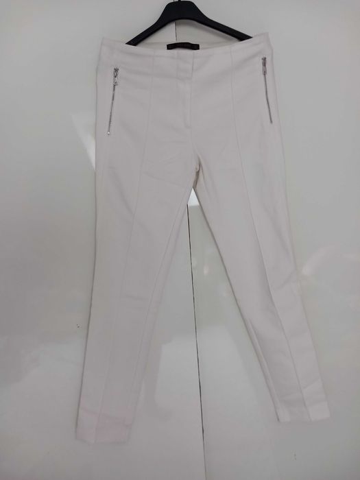 Śmietankowe eleganckie spodnie Zara XS 34