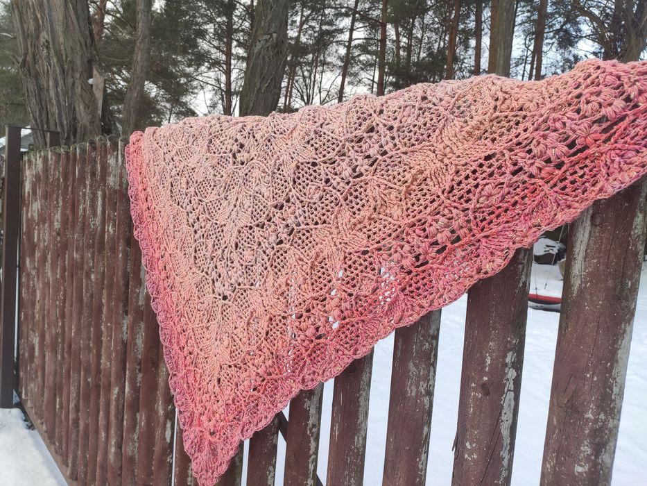 Chusta handmade wzór fierka