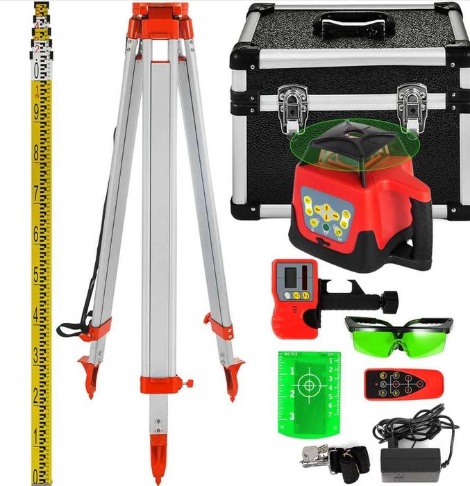 Kit de nível a laser rotativo com tripé ajustável sistema de nível a laser autonivelante para projeção em construção.